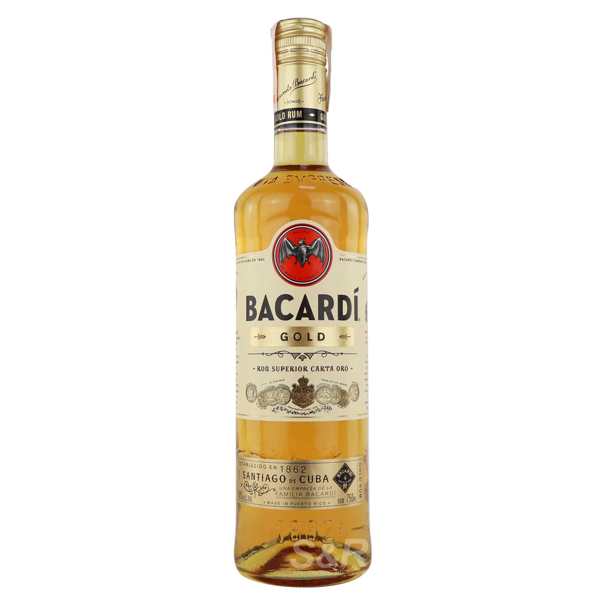 Bacardi Gold Rum 750mL